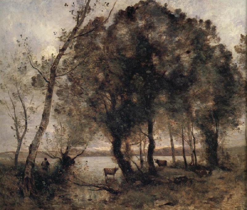Jean Baptiste Camille  Corot The lake